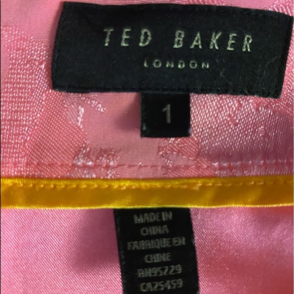 TED BAKER London JULEEN BOUCLE NEON PINK MINI SKIRT US 1 - Picture 5 of 5